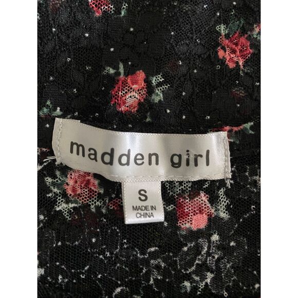 Madden Girl floral print cropped lace top size S - Picture 7 of 10